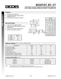 Datasheet BC847A manufacturer Diodes